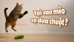 Tại sao mèo sợ dưa chuột